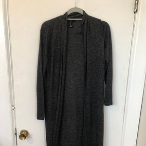 Heather grey longline cardigan